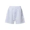 Msgm White Cotton Sports Shorts With Logo In White
