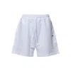 Msgm White Cotton Sports Shorts With Logo In White