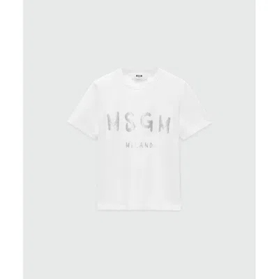 Msgm White Cotton T-shirt