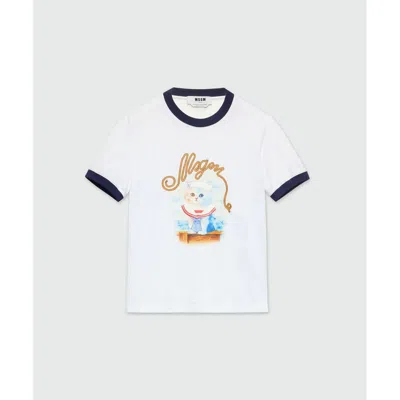 Msgm Woman T-shirt White Size M Cotton