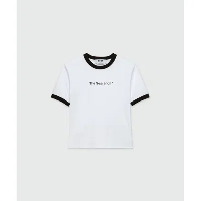 Msgm White Cotton T-shirt