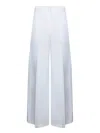 Msgm White Cotton Wide-leg Pants