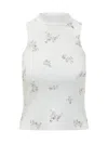 Msgm Sleeveless Printed Vest In White