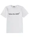 Msgm White Graphic Crew Neck T-shirt In White