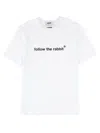 Msgm White Graphic Crew Neck T-shirt In White