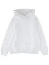 Msgm White Kangaroo Pocket Drawstring Hoodie