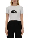 Msgm Logo T-shirt In White