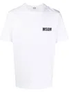 Msgm Impact Logo Jersey T-shirt In White