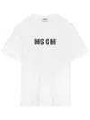Msgm Logo-printed Crewneck T-shirt In White