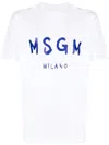 Msgm Logo-print Crew Neck Cotton T-shirt In White
