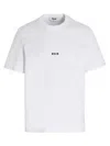 Msgm T-shirt Bianca Logo Minimal In White