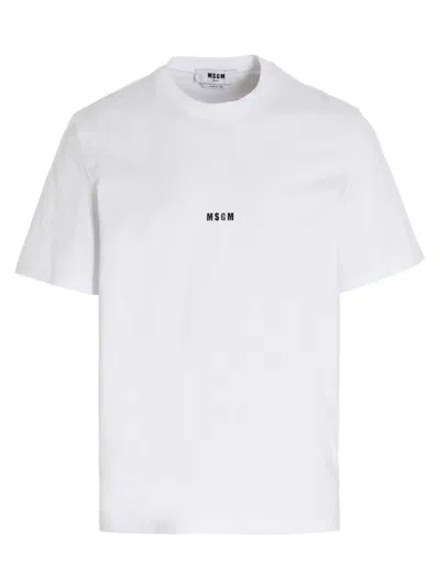 MSGM WHITE LOGO T-SHIRT