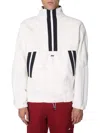 Msgm Contrast Stripe Sweatshirt In White