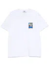 Msgm Patch-detail Cotton T-shirt Clothing In White