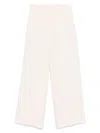 Msgm White Pressed-crease Trousers In Pink