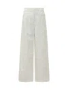 Msgm White Regular Flat Front Pants In White