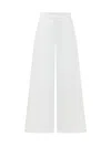 Msgm White Relaxed Flat Front Pants In White