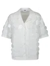 Msgm Paillette-embellished Shirt In White
