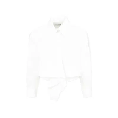 Msgm Kids' White Shirt For Girl With Logo