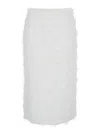 Msgm White Skirt With All-over Applications In White
