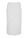 Msgm White Skirt With All-over Applications In White