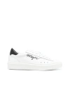 MSGM WHITE SNEAKERS WITH LOGO