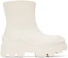 Msgm White Supergomma Boots In Optical White