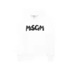 Shop Msgm White Sweatshirt For Kids With Logo
