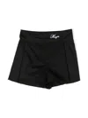Msgm Wide-leg Cotton Shorts In Black