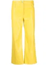 Msgm Wide-leg Cropped Trousers In Weiss