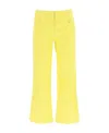 Msgm Wide-leg Cropped Trousers In Yellow