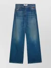 Msgm Wide-leg Denim Trousers Faded Effect In Blue