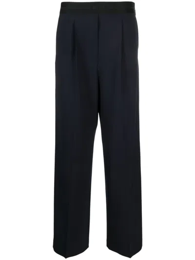 MSGM WIDE-LEG HIGH-WAIST TROUSERS