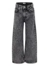 Msgm Grey Jeans For Girl With Rhinestones In Grey