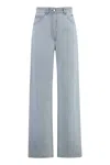 Msgm Wide-leg Jeans In Navy