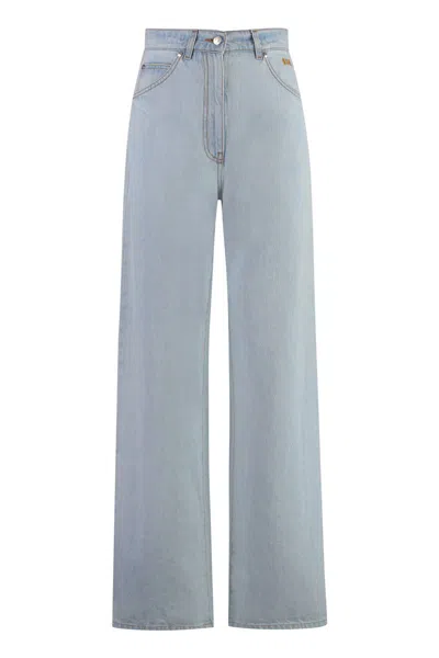 Msgm Wide-leg Jeans In Navy