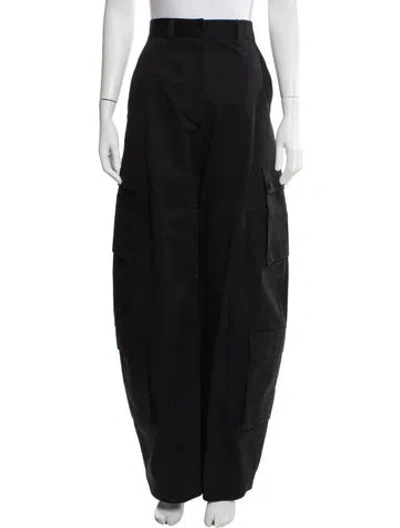 Pre-owned Msgm Wide Leg Pants In Black