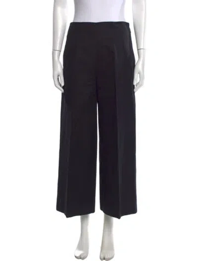 Pre-owned Msgm Wide Leg Pants In Black