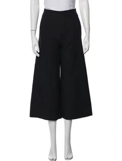 Pre-owned Msgm Wide Leg Pants In Black