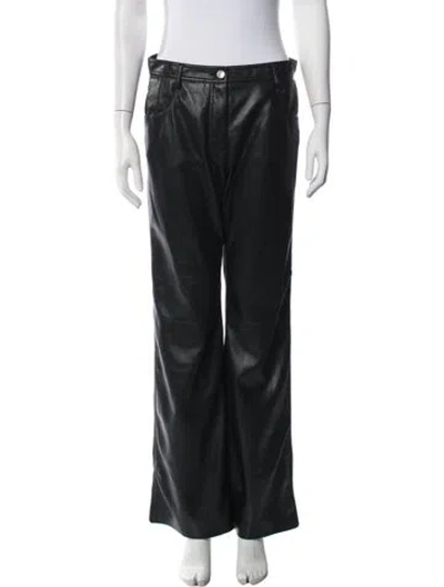 Pre-owned Msgm Wide Leg Pants In Black