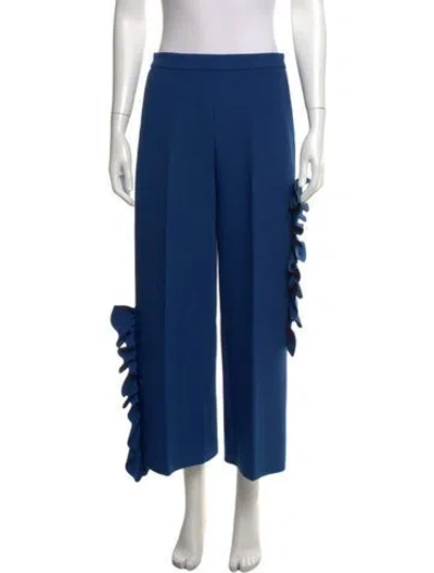 Pre-owned Msgm Wide Leg Pants In Blue