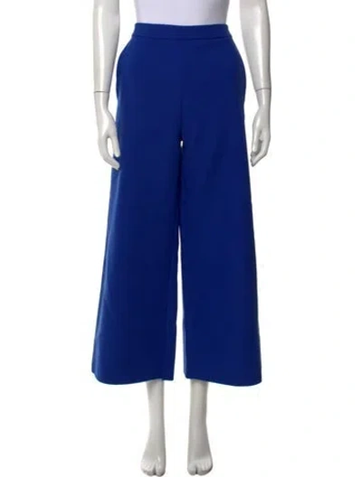 Pre-owned Msgm Wide Leg Pants In Blue