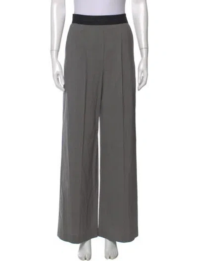 Pre-owned Msgm Wide Leg Pants In Gray