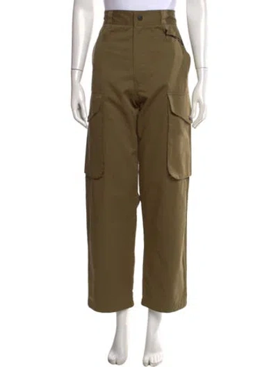 Pre-owned Msgm Wide Leg Pants In Green