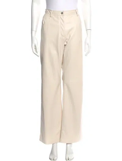 Pre-owned Msgm Wide Leg Pants In Neutral