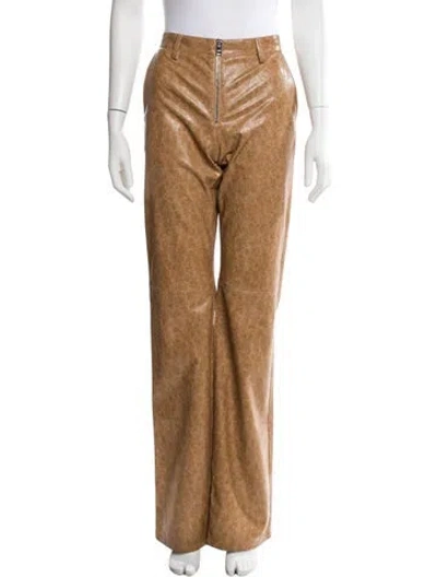 Pre-owned Msgm Wide Leg Pants In Neutral