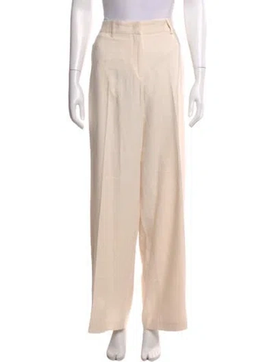 Pre-owned Msgm Wide Leg Pants In Neutral