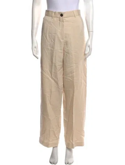 Pre-owned Msgm Wide Leg Pants In Neutrals