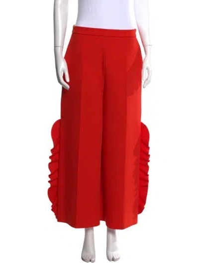 Pre-owned Msgm Wide Leg Pants In Orange
