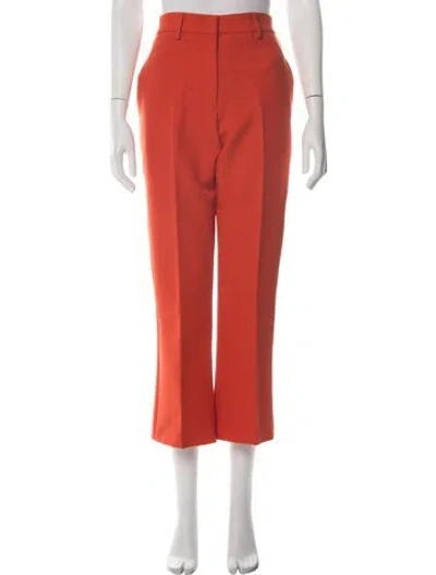 Pre-owned Msgm Wide Leg Pants In Orange